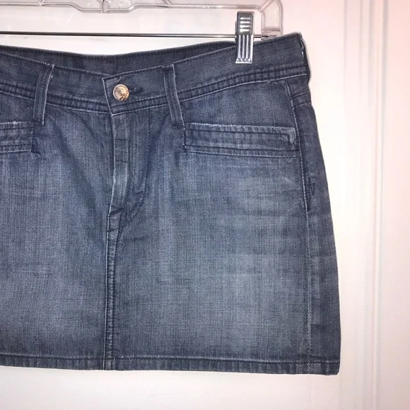 COH Women’s medium blue denim mini skirt with pockets in size 28 or 6 in EUC - Picture 5 of 11